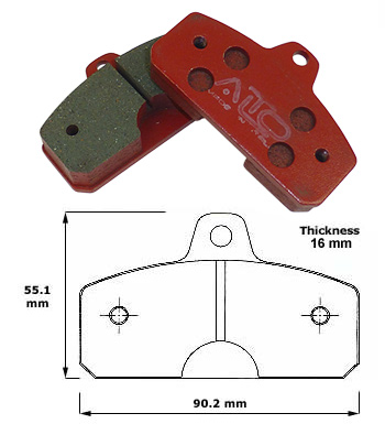 Pads Birel / Easykart Pads - Early Type