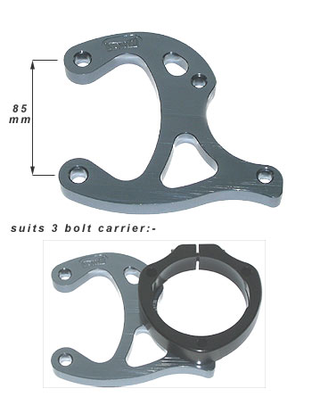 Brakes-Wildkart Caliper Bracket - Titanium - 3 Bolt - Proton