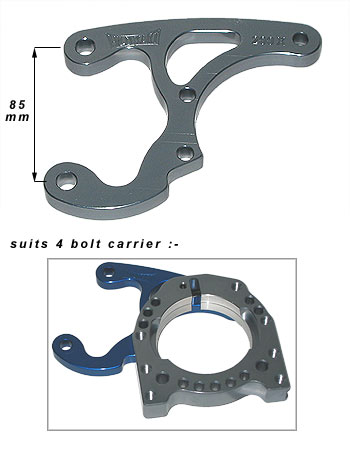 Brakes-Wildkart Caliper Bracket - Titanium - 4 Bolt - Proton
